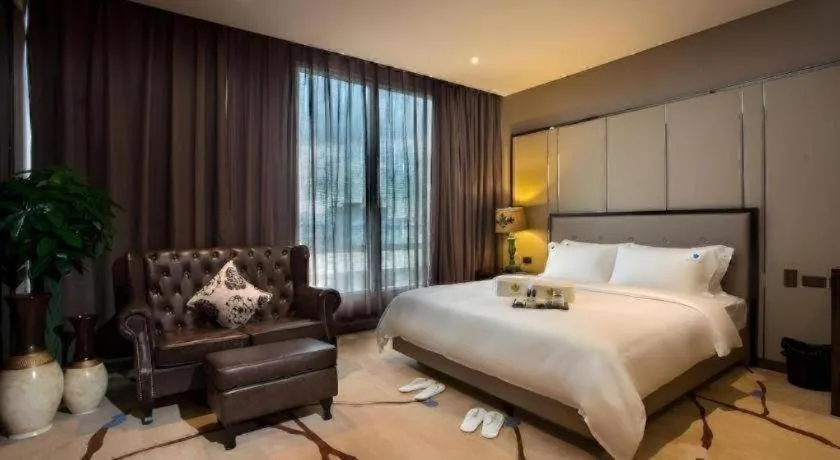 Bed in Lotus Blu Hotel