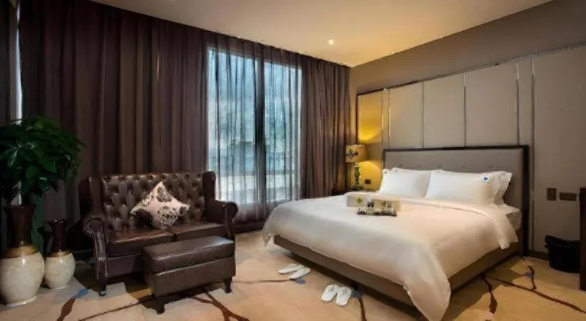 Bed in Lotus Blu Hotel