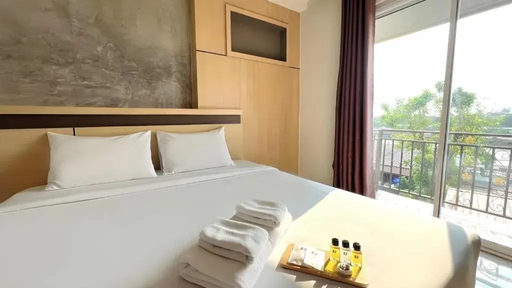 Bed in B2 Buriram Boutique and Budget Hotel Bed in B2 Buriram Boutique and Budget Hotel