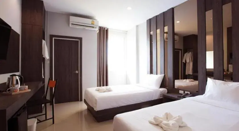 Bed in B2 Buriram Boutique and Budget Hotel Bed in B2 Buriram Boutique and Budget Hotel