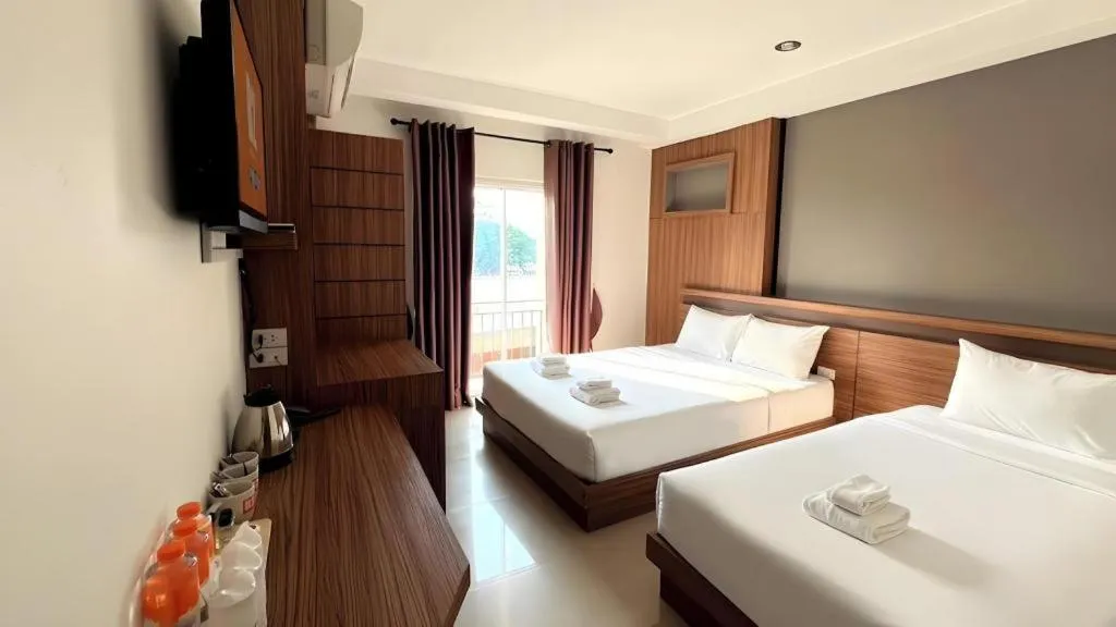 Bed in B2 Buriram Boutique and Budget Hotel