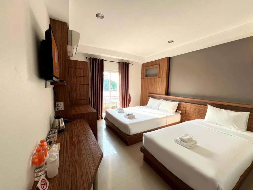 Bed in B2 Buriram Boutique and Budget Hotel