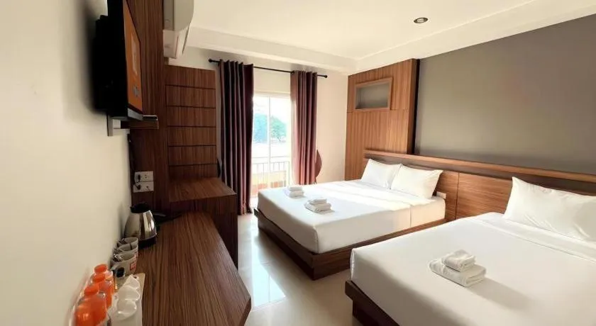 Bed in B2 Buriram Boutique and Budget Hotel