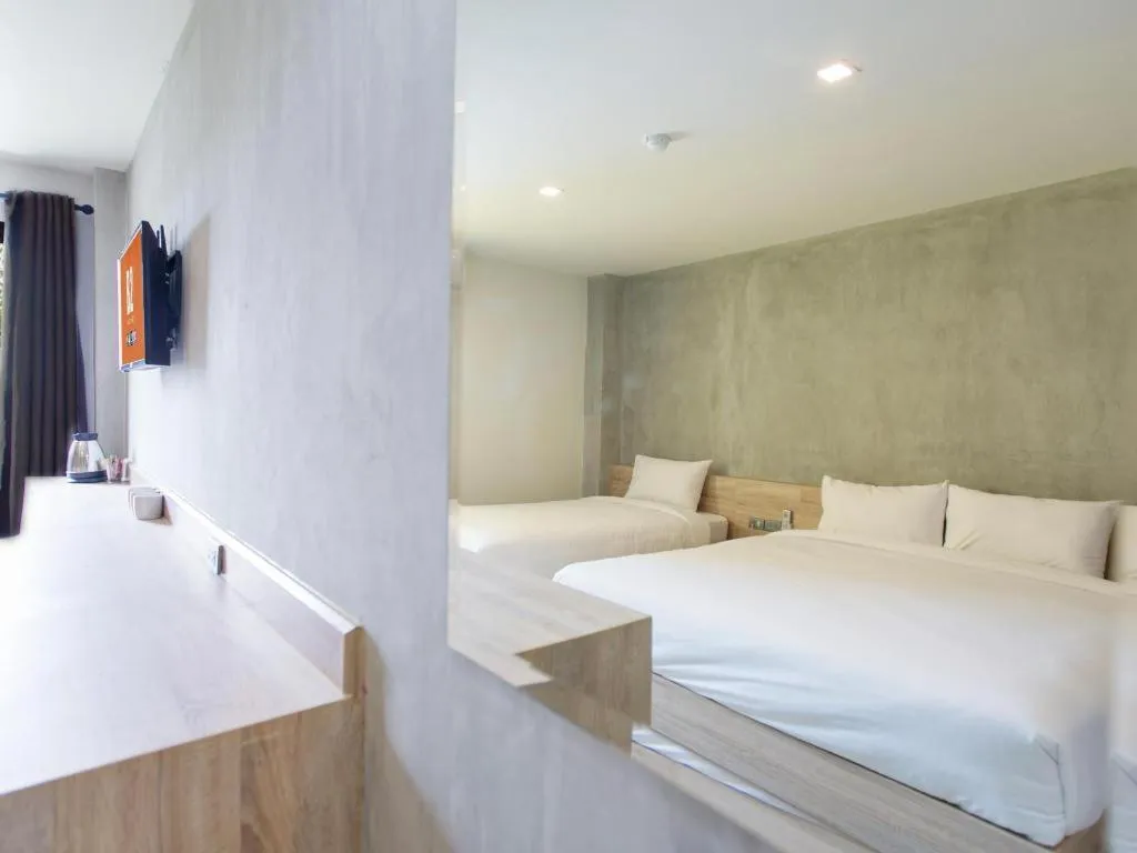 Bed in B2 Buriram Boutique and Budget Hotel