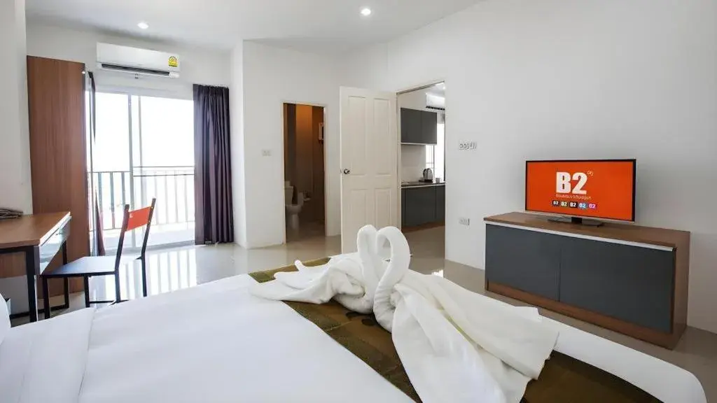 Bed in B2 Korat Boutique and Budget Hotel Bed in B2 Korat Boutique and Budget Hotel