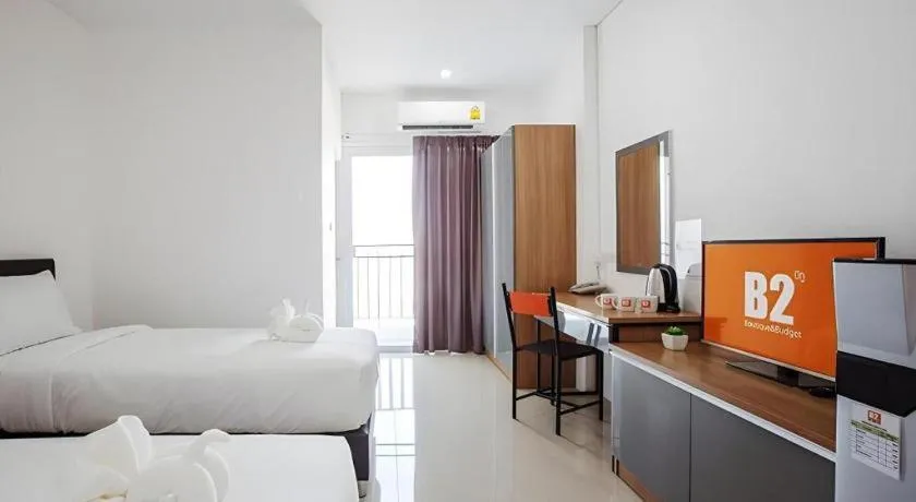 Bed in B2 Korat Boutique and Budget Hotel