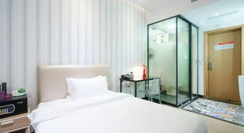 Bed in J Hotel Guangzhou University Town Bed in J Hotel Guangzhou University Town