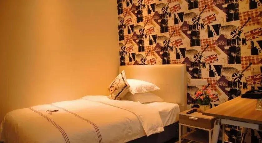 Bed in J Hotel Guangzhou University Town Bed in J Hotel Guangzhou University Town