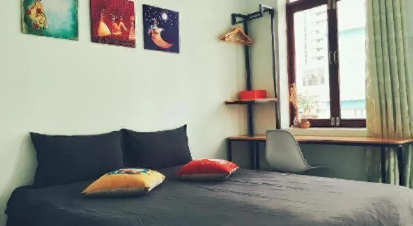 Bed in Birdnests Hotel