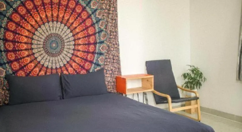 Bed in Birdnests Hotel