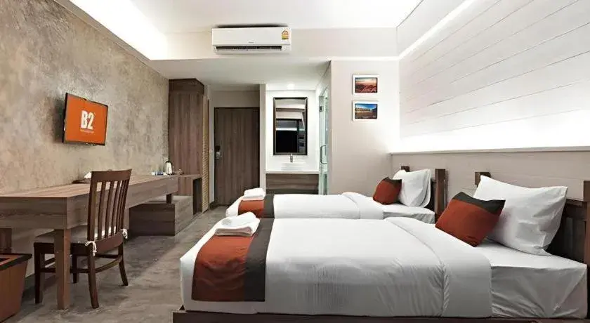 Bed in B2 Mae Hong Son Premier Hotel Bed in B2 Mae Hong Son Premier Hotel