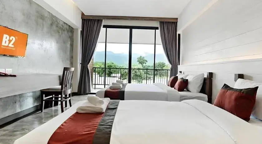 Bed in B2 Mae Hong Son Premier Hotel Bed in B2 Mae Hong Son Premier Hotel