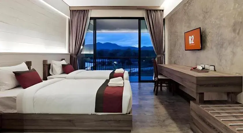 Bed in B2 Mae Hong Son Premier Hotel Bed in B2 Mae Hong Son Premier Hotel