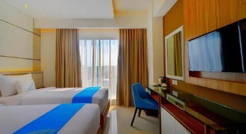 Bed in Java Lotus Hotel Jember Bed in Java Lotus Hotel Jember