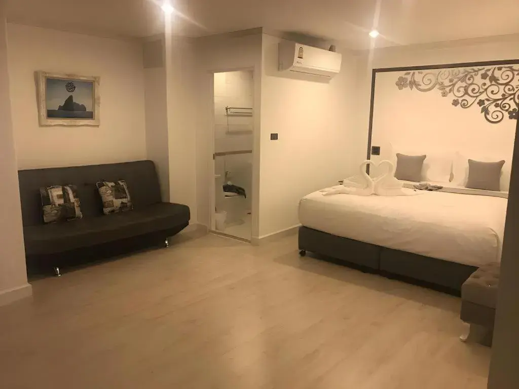 Bed in white house Bed in white house