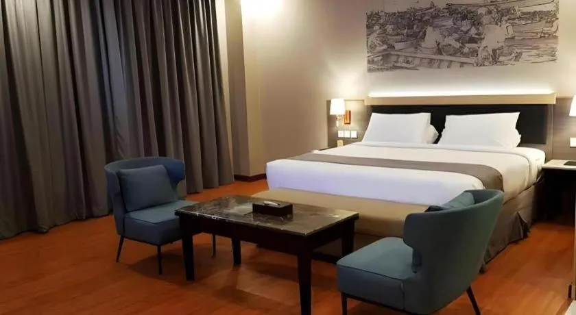 Bed in pyramid suites Hotel