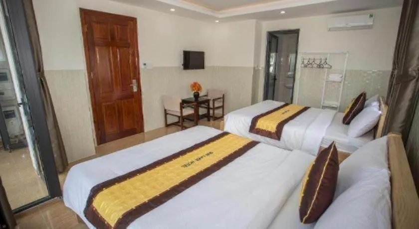 Bed in sun lake hotel