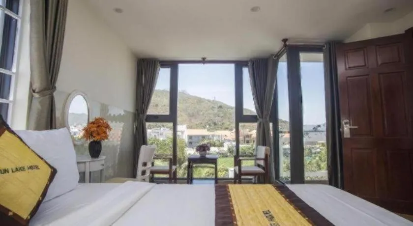 Bed in sun lake hotel