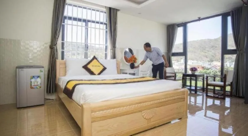 Bed in sun lake hotel