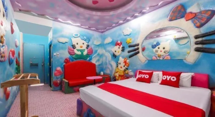 Bed in OYO 577 For Love Hotel