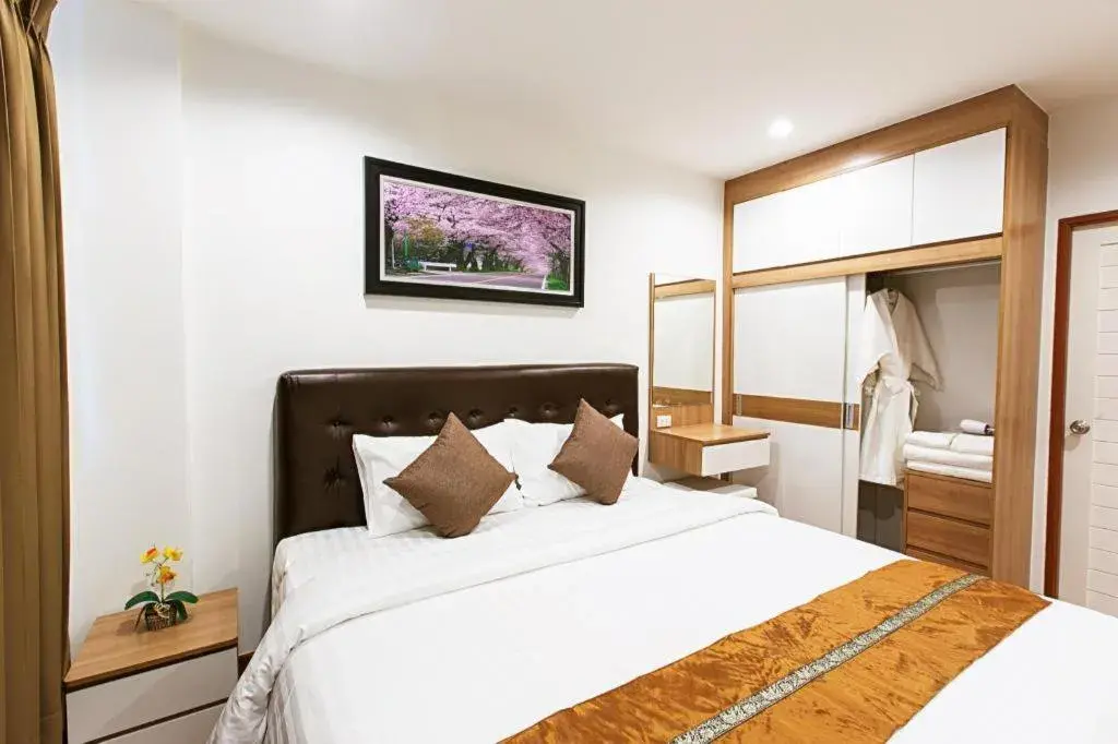 Bed in B2 Sriracha Premier Hotel Bed in B2 Sriracha Premier Hotel