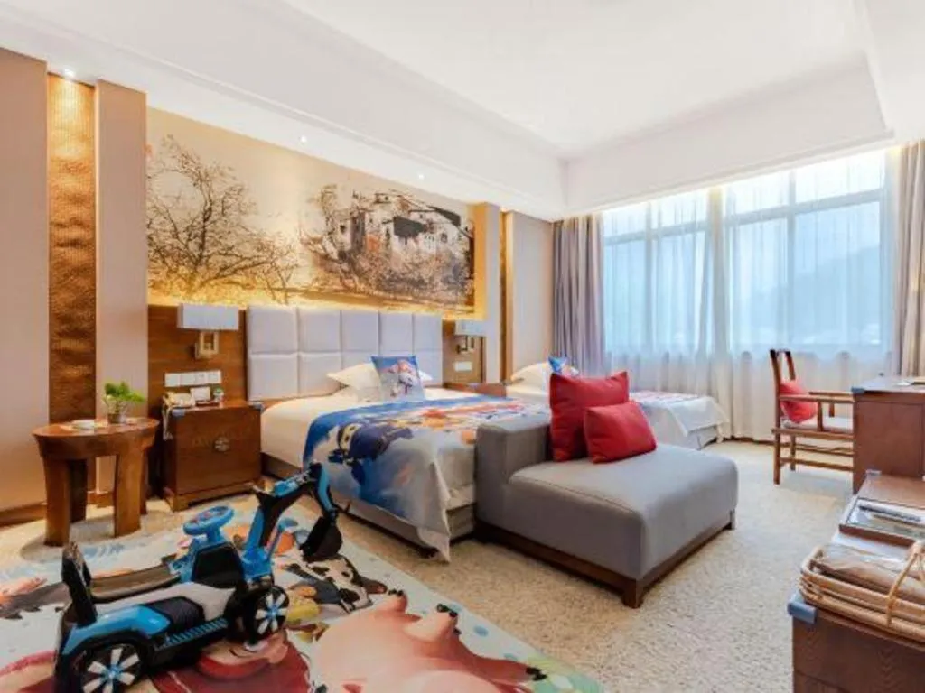 Bed in Wuxi Shanse Hotel