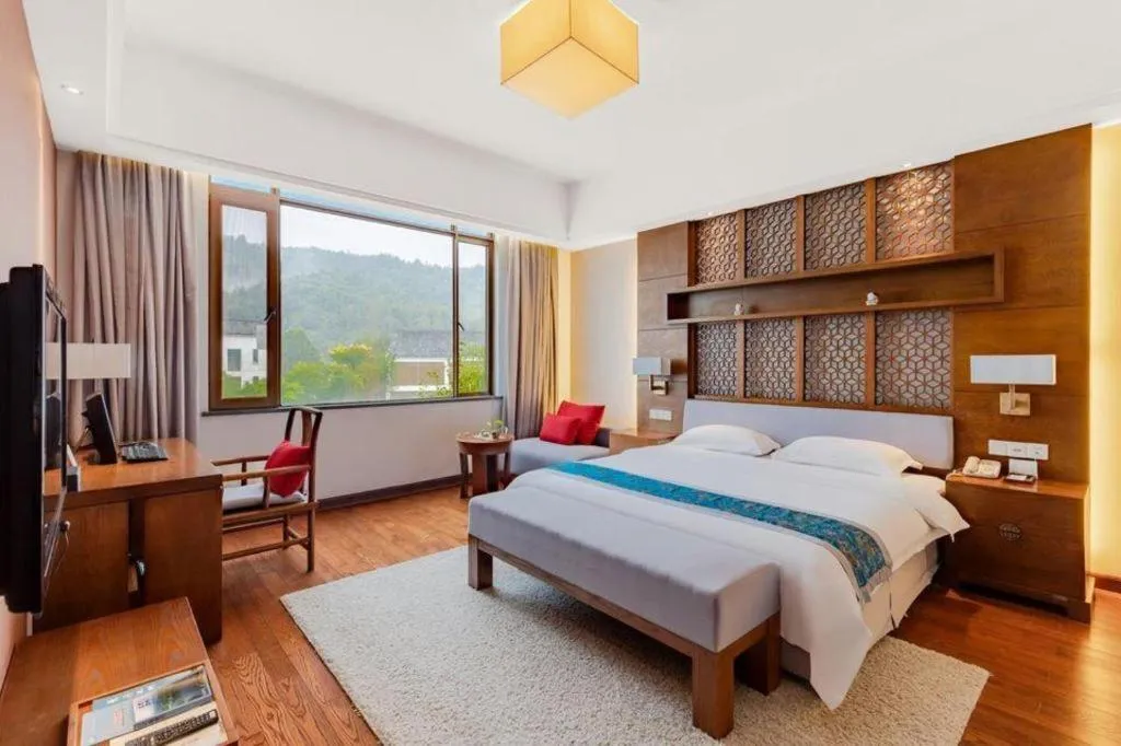 Bed in Wuxi Shanse Hotel