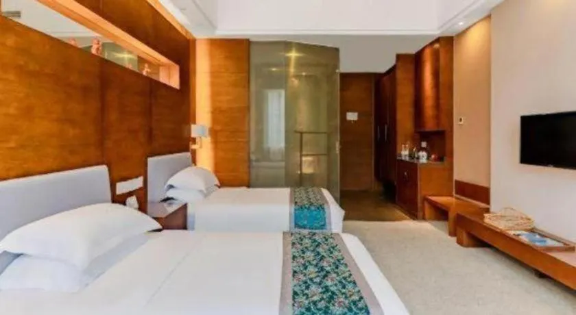 Bed in Wuxi Shanse Hotel