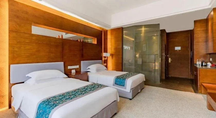 Bed in Wuxi Shanse Hotel