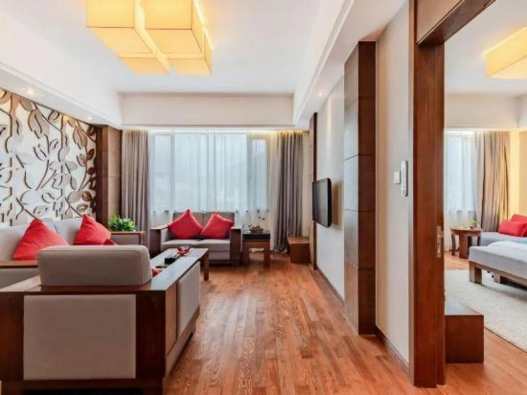 Bed in Wuxi Shanse Hotel