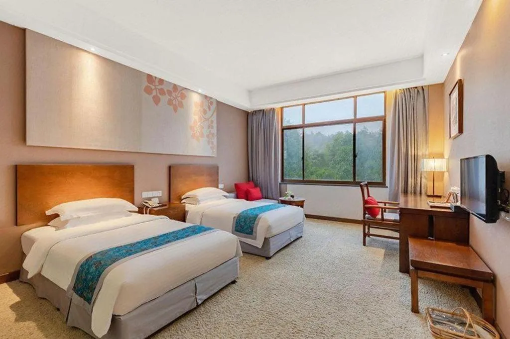 Bed in Wuxi Shanse Hotel