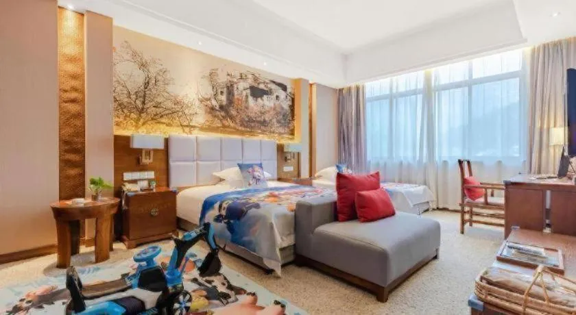 Bed in Wuxi Shanse Hotel