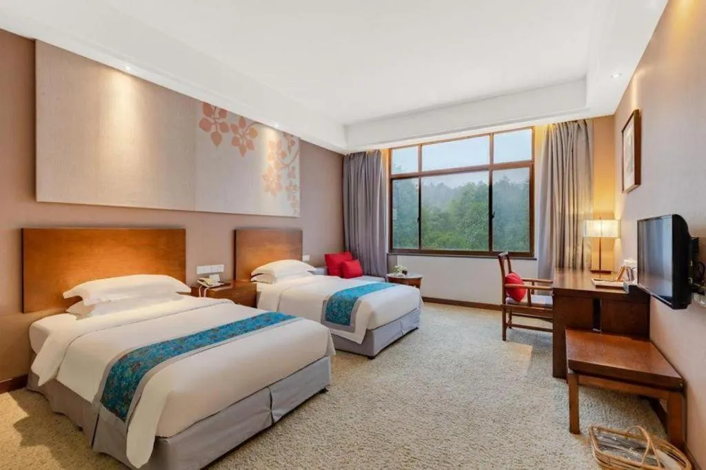 Bed in Wuxi Shanse Hotel