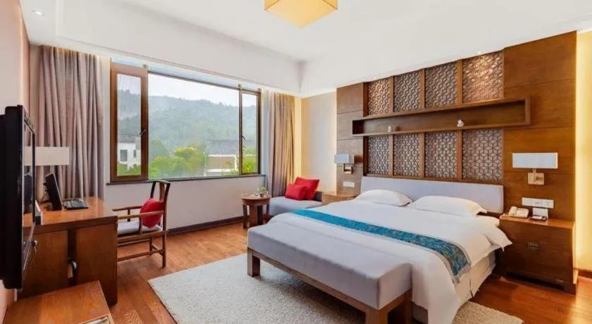 Bed in Wuxi Shanse Hotel