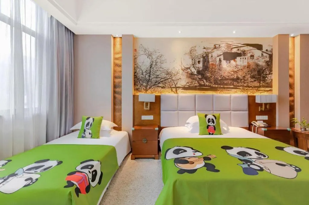 Bed in Wuxi Shanse Hotel