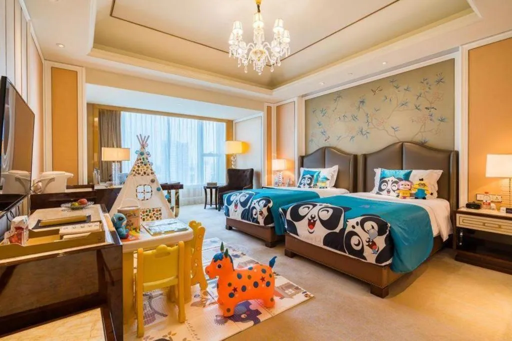 Bed in Suqian Hengli International Hotel