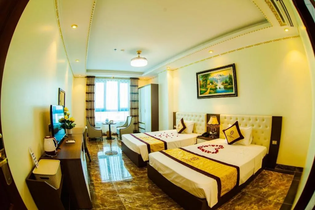 Bed in BACNINH HARMONY HOTEL