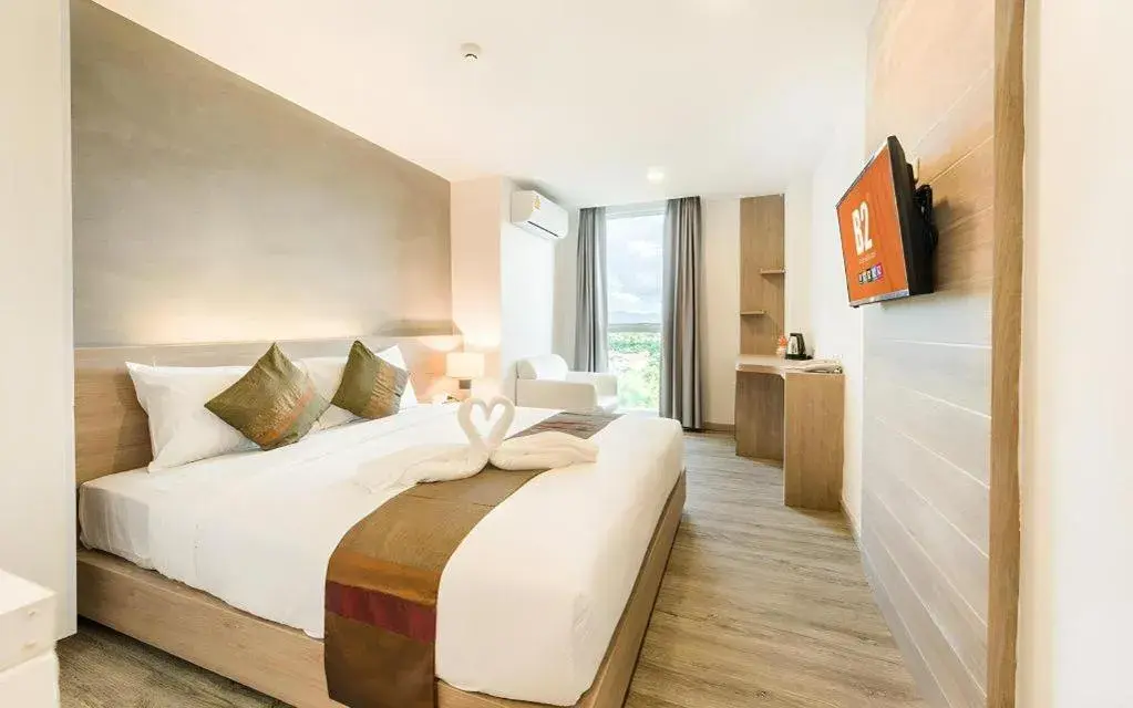 Bed in B2 Phrae Boutique and Budget Hotel Bed in B2 Phrae Boutique and Budget Hotel