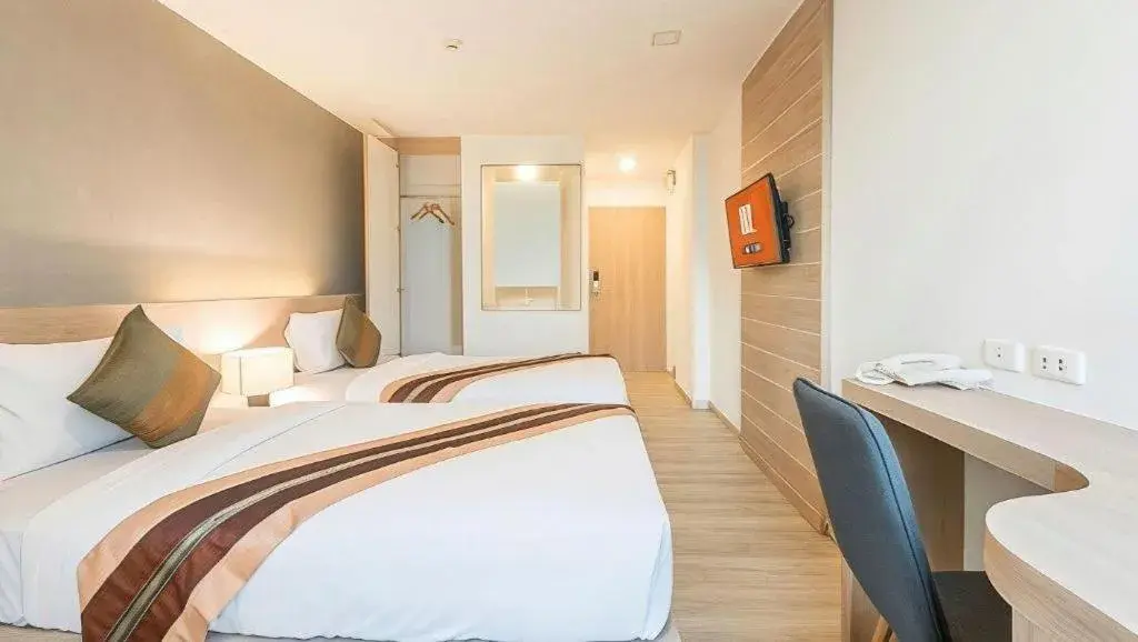 Bed in B2 Phrae Boutique and Budget Hotel Bed in B2 Phrae Boutique and Budget Hotel