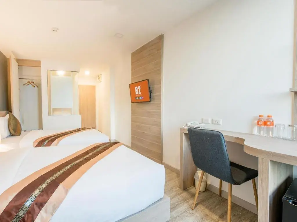 Bed in B2 Phrae Boutique and Budget Hotel Bed in B2 Phrae Boutique and Budget Hotel