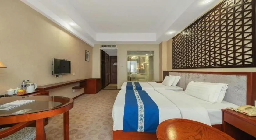 Bed in Longyan Capital International Hot Spring Resort