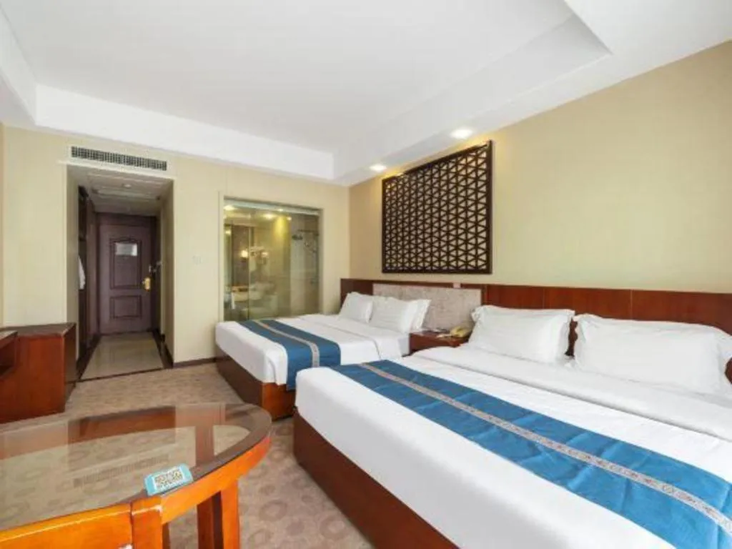 Bed in Longyan Capital International Hot Spring Resort