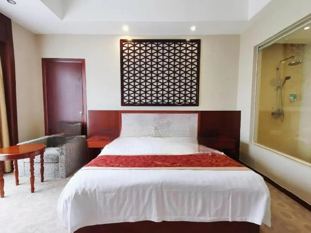 Bed in Longyan Capital International Hot Spring Resort