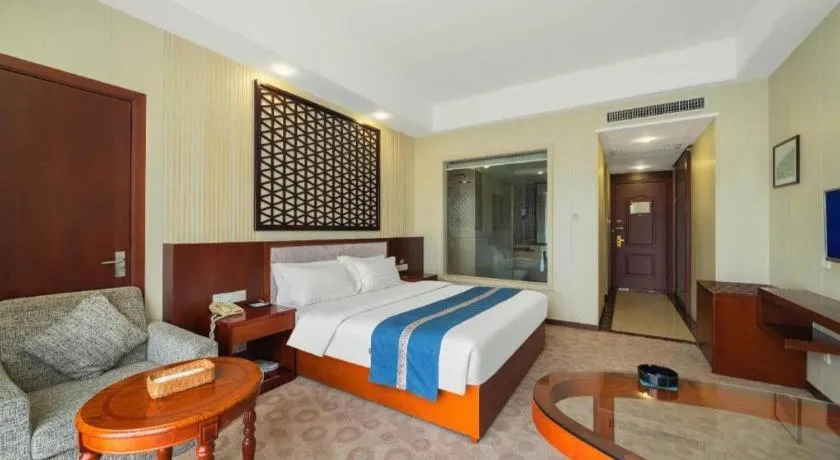 Bed in Longyan Capital International Hot Spring Resort
