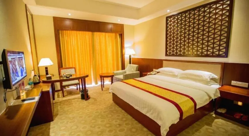 Bed in Longyan Capital International Hot Spring Resort