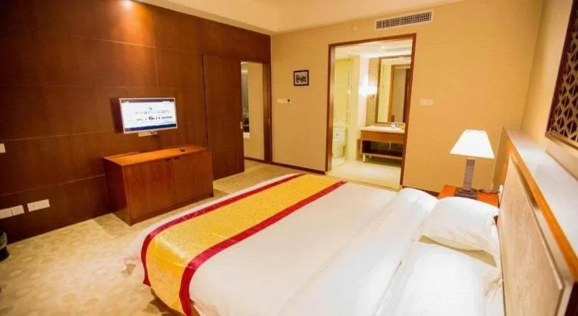 Bed in Longyan Capital International Hot Spring Resort