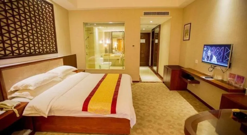 Bed in Longyan Capital International Hot Spring Resort