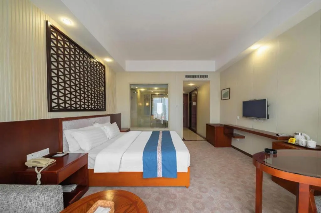 Bed in Longyan Capital International Hot Spring Resort