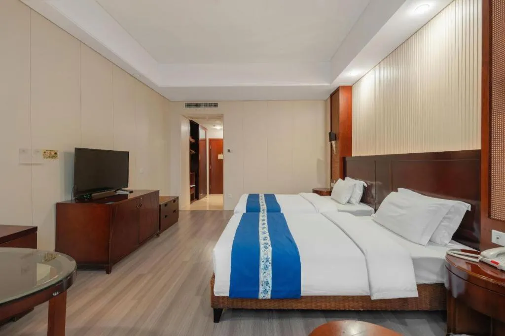 Bed in Longyan Capital International Hot Spring Resort