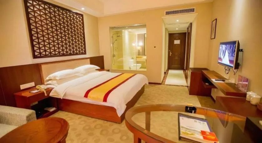 Bed in Longyan Capital International Hot Spring Resort